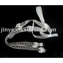 Fashion bling bling crystal jewelred bra strap with bow decoration